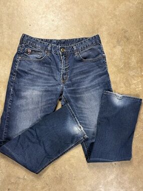 Buffalo David Bitton Men's Washed Blue Straight Jeans Size 32x32
